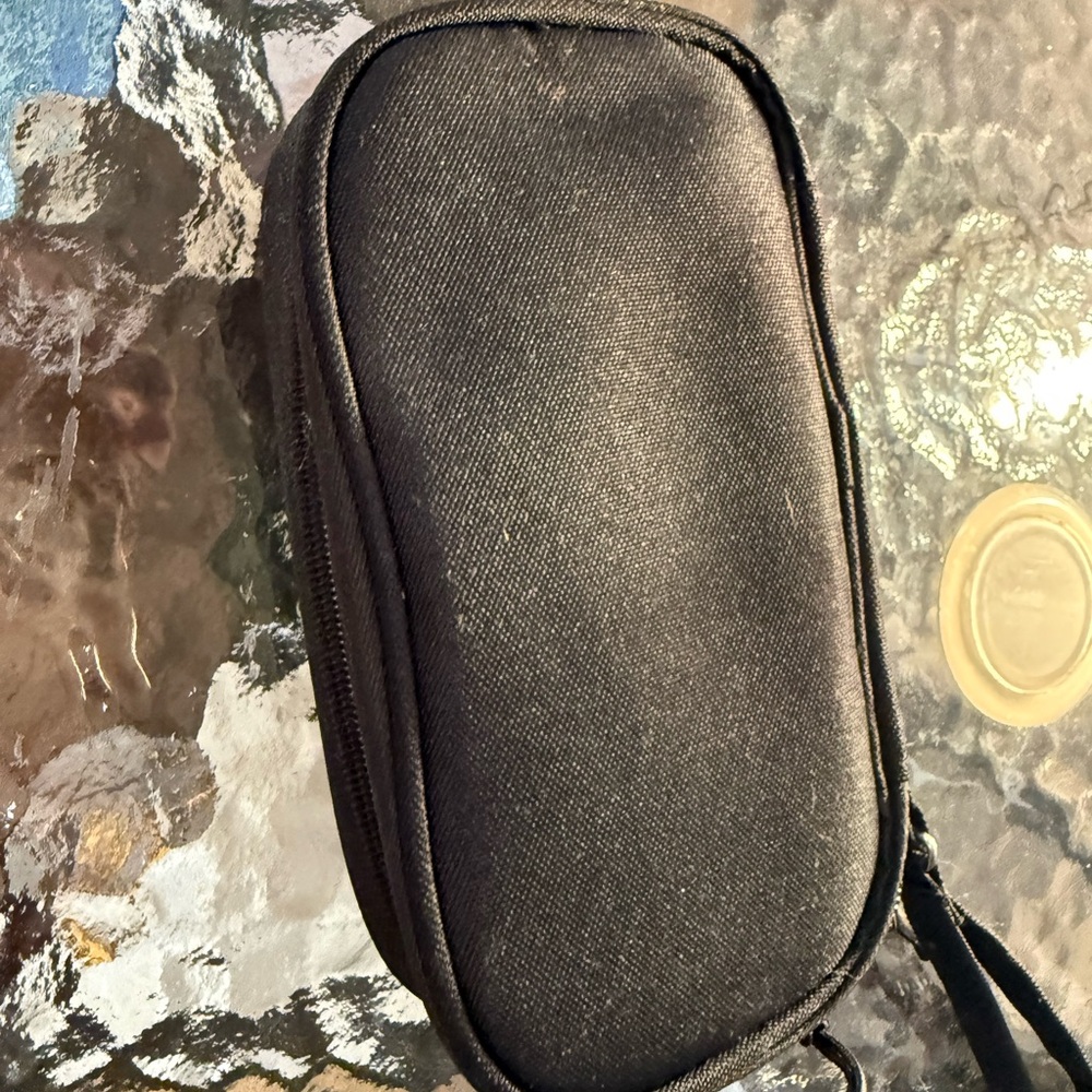 Black Zippered tech accessories Pouch